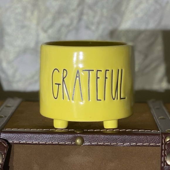 Rae Dunn "GRATEFUL" Mini Planter